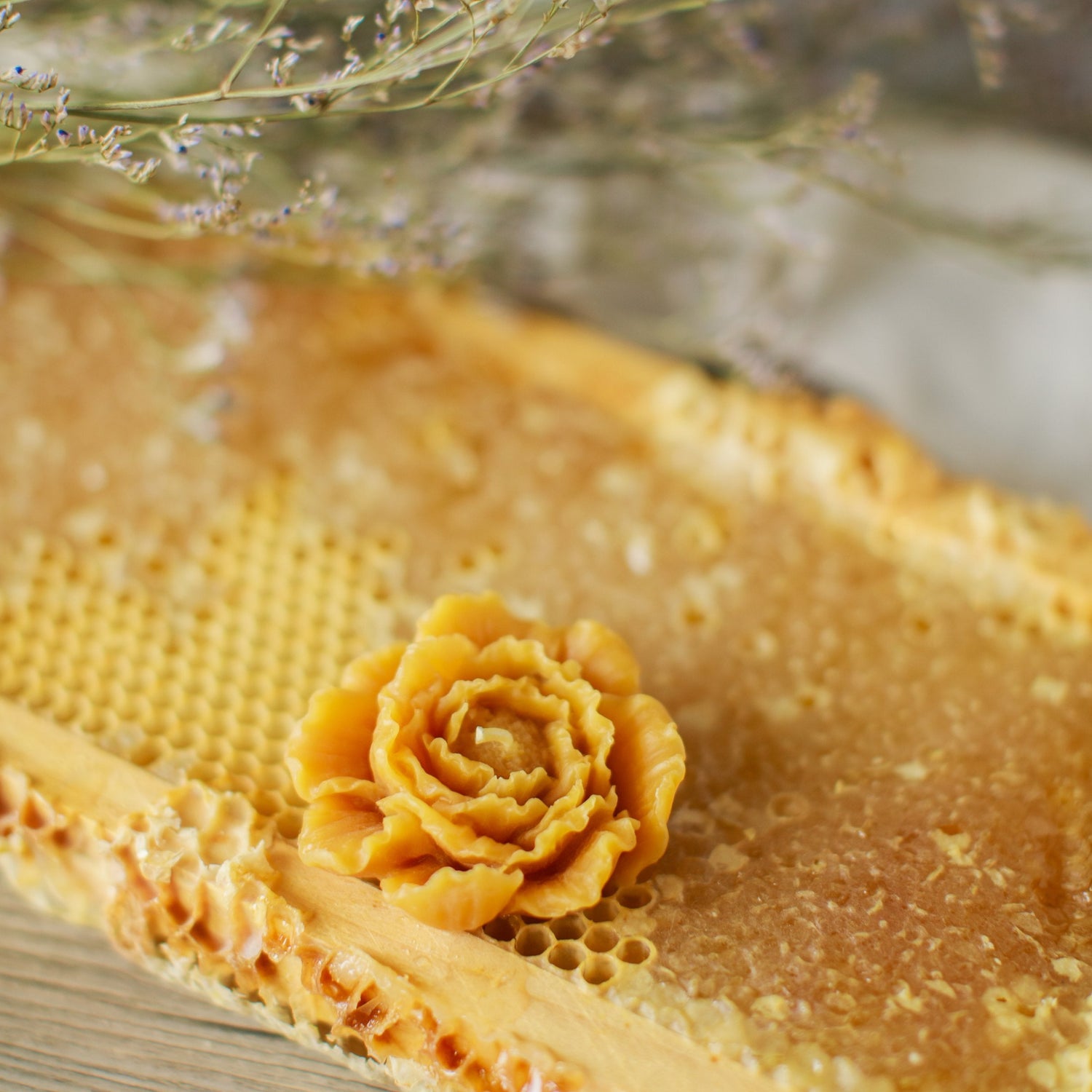 Pure Beeswax Petalled Rose Candles