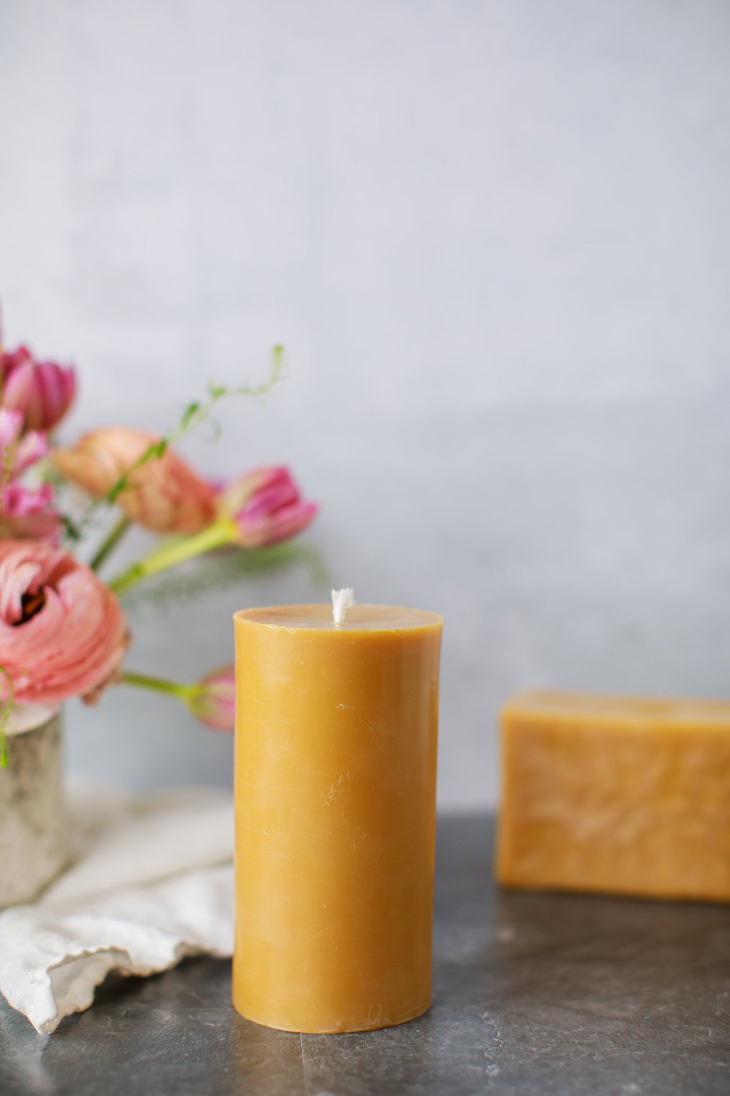 Pure Beeswax Pillar Candles