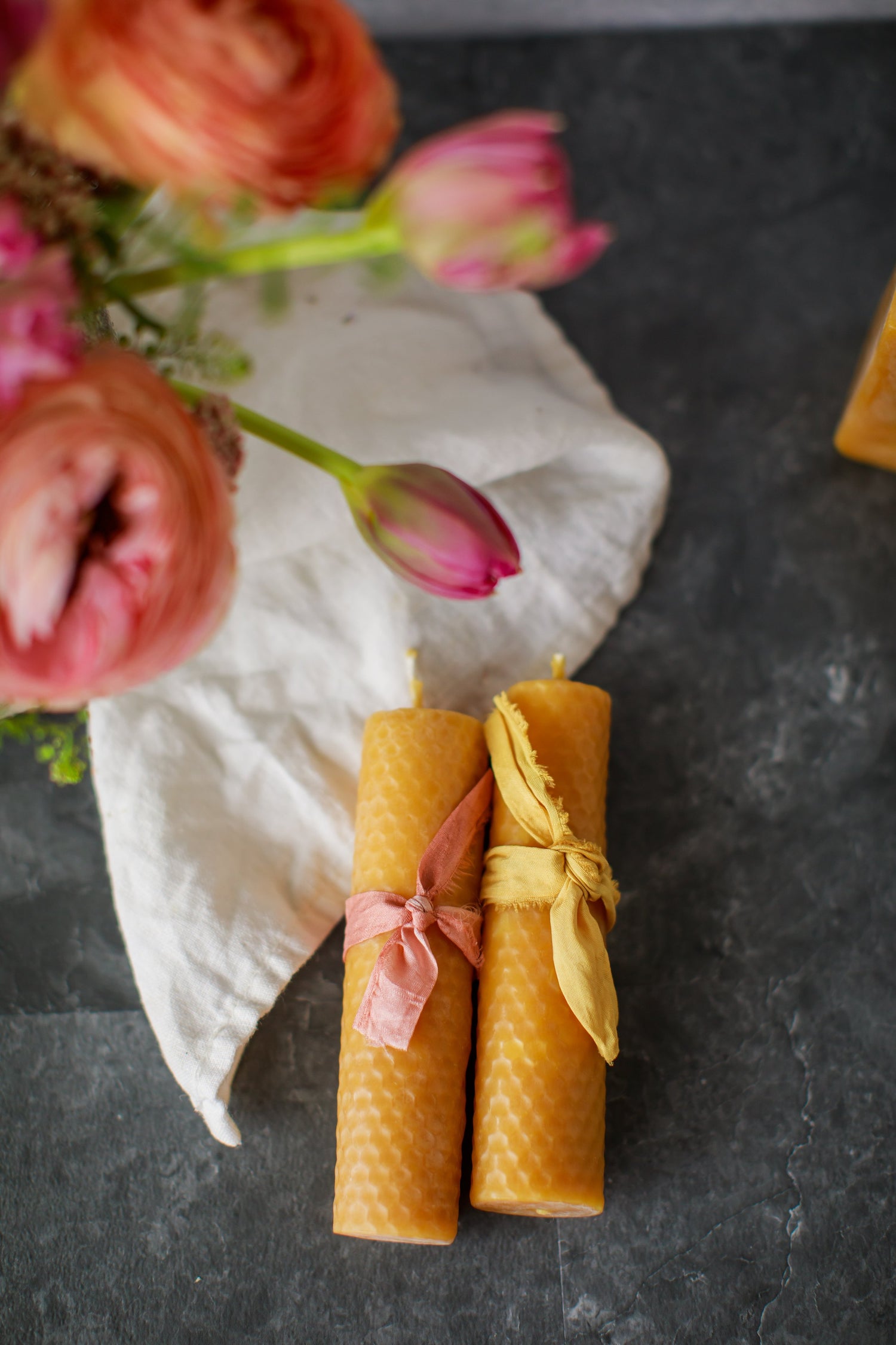 Pure Beeswax Hand Dipped Rolled Candles