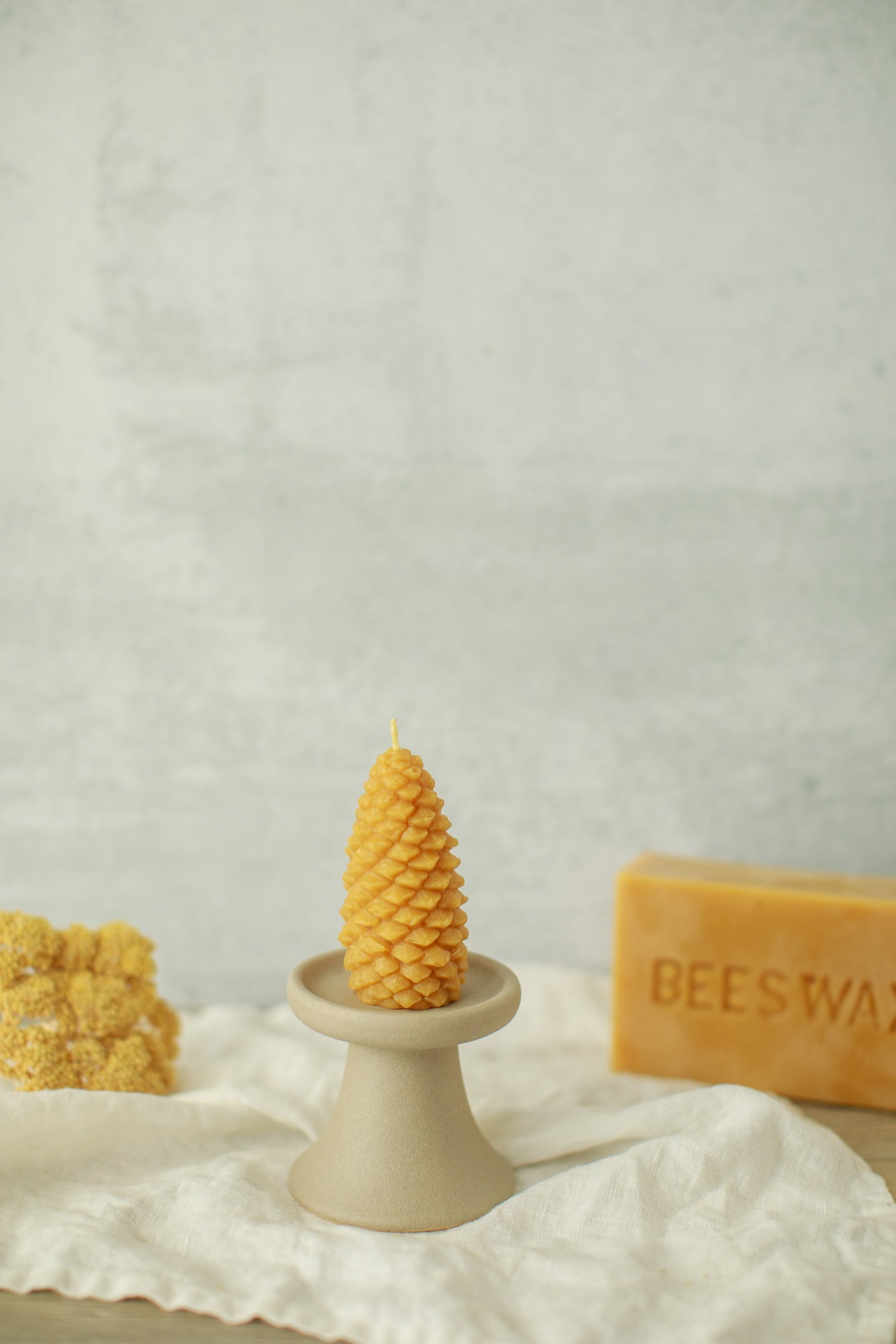 Pure Beeswax Spruce Cone (Case of 6)