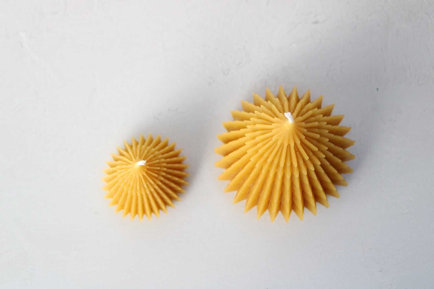 Pure Beeswax Feathered Tree Candle