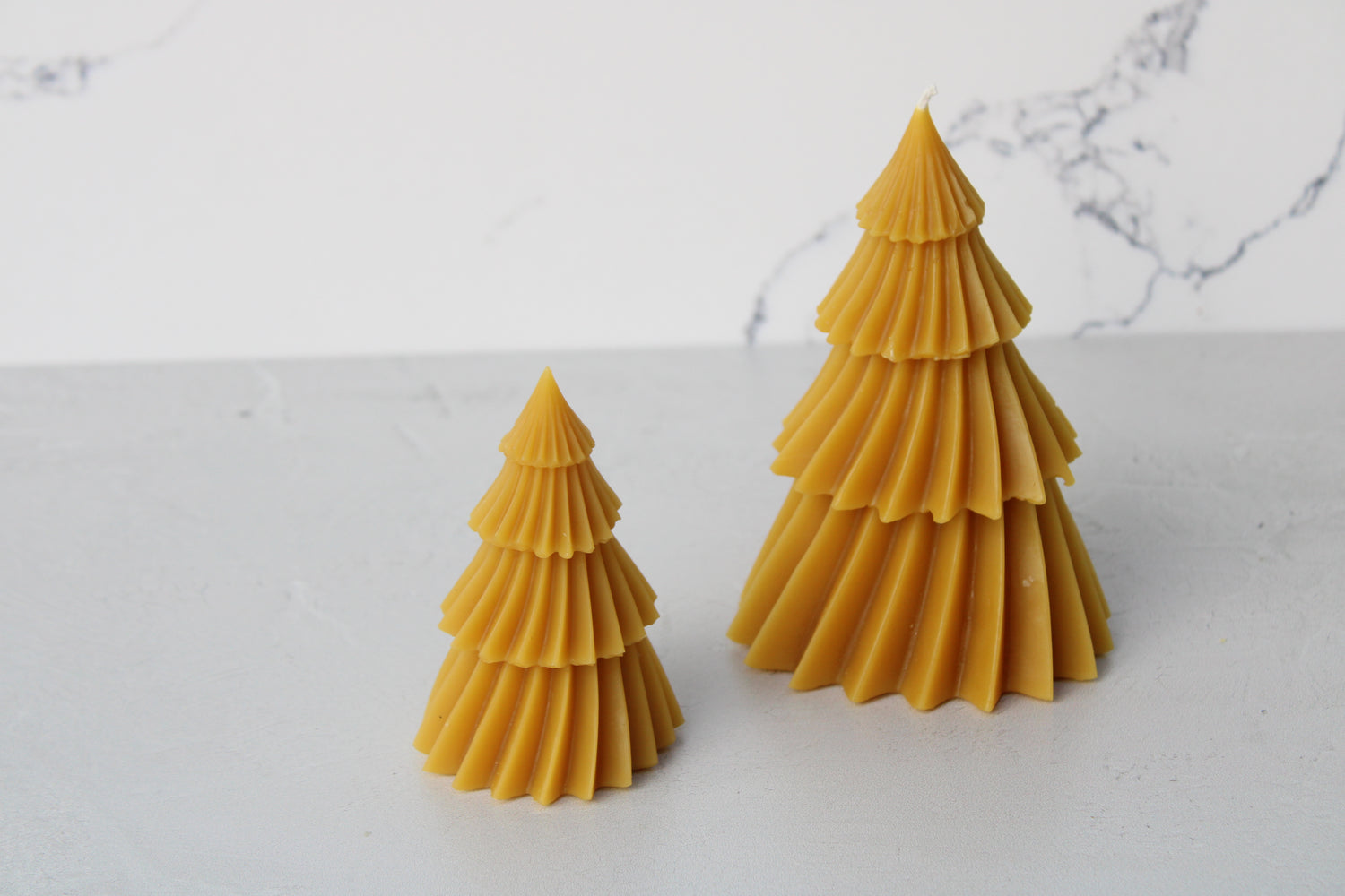 Pure Beeswax Swirled Tree Candles