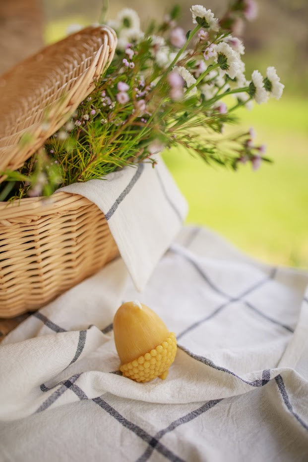Pure Beeswax Acorn Candles