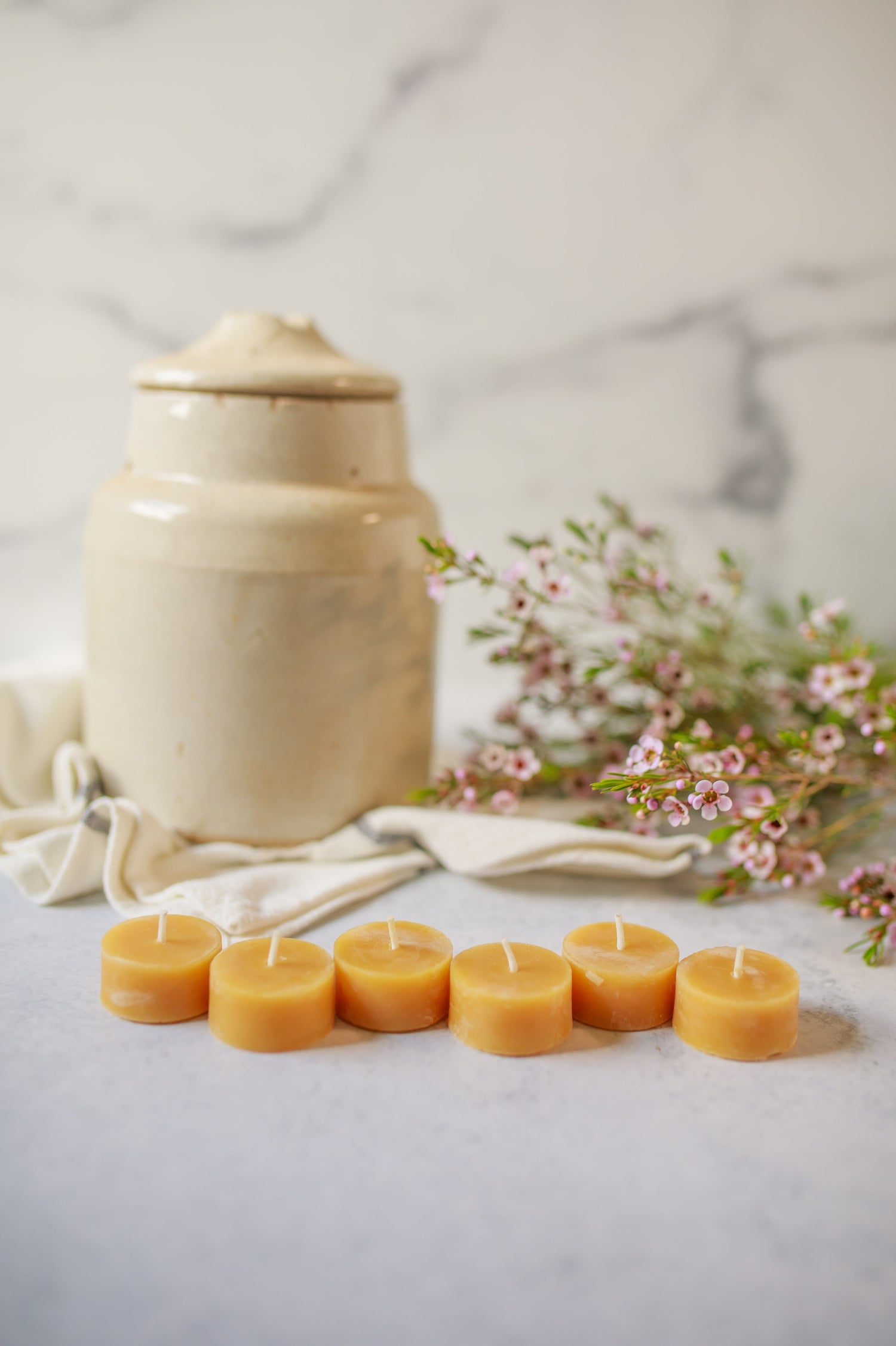 Pure Beeswax Tea Light Candles