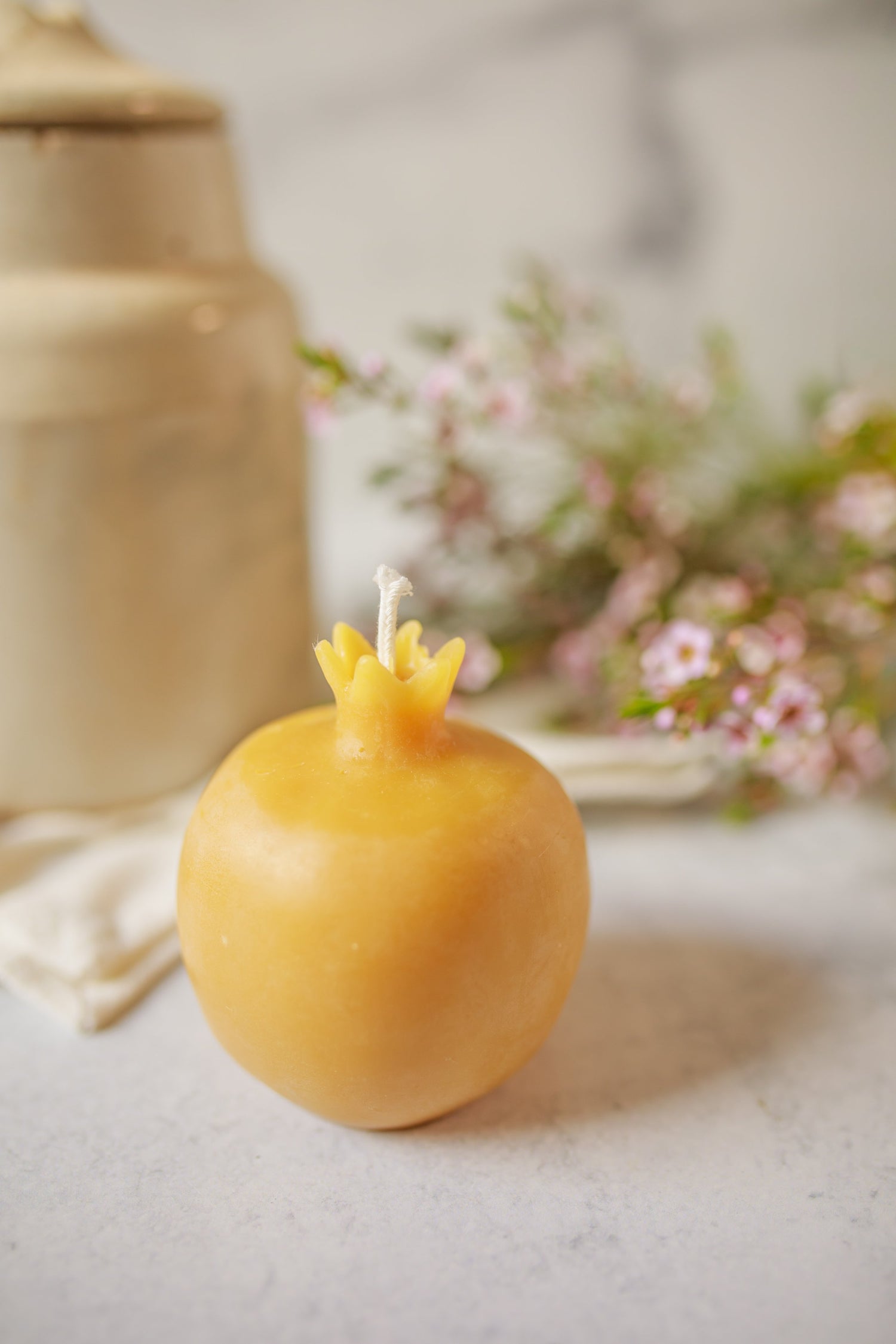 Pomegranate Pure Beeswax Candle