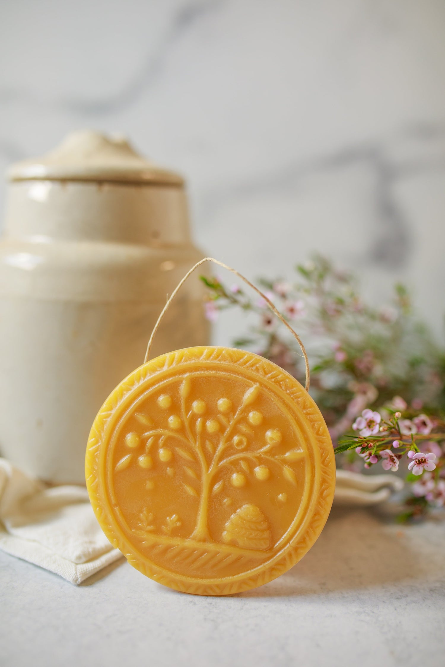 Bee Skep Beeswax  Ornament