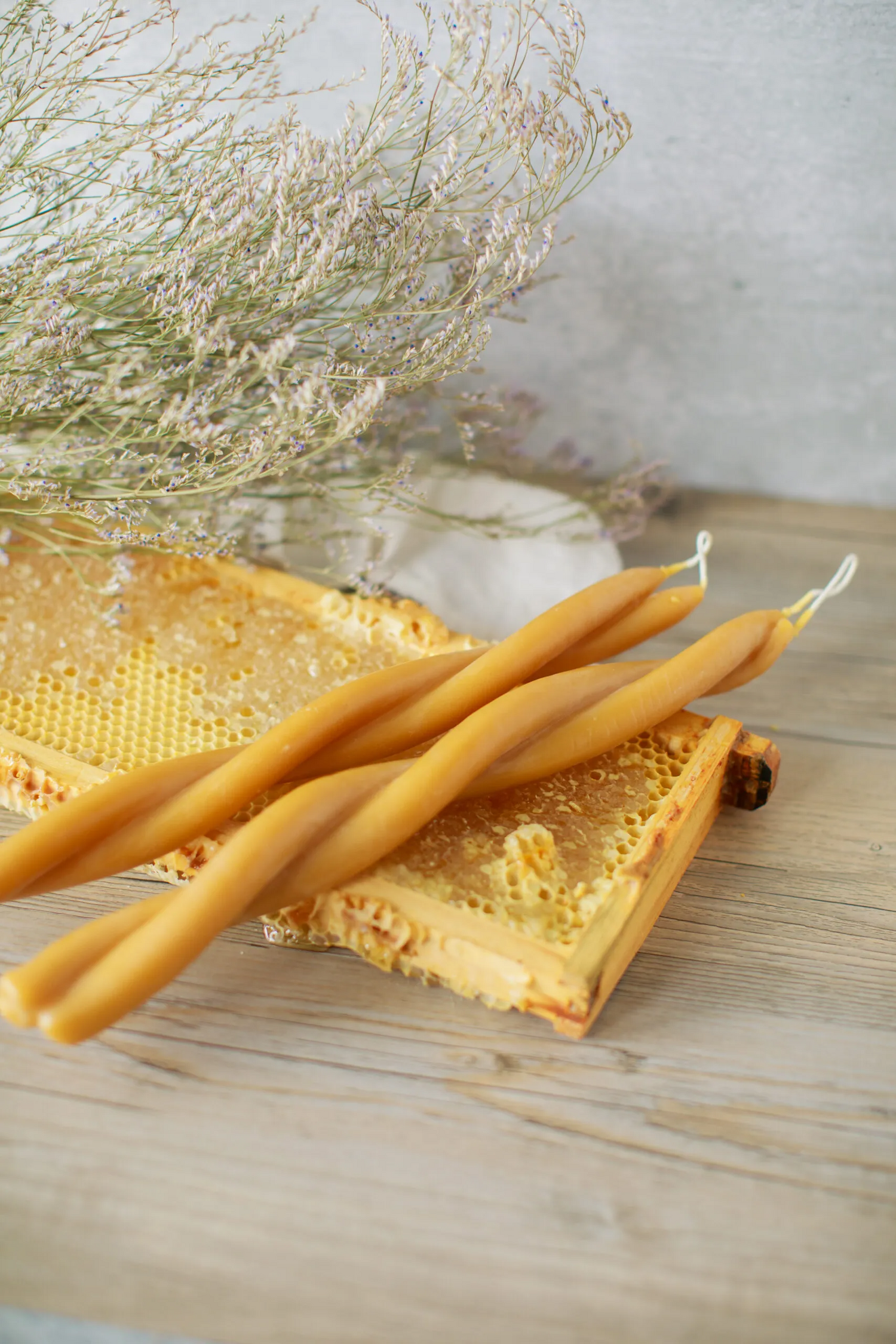Double Flame Pure Beeswax Tapers