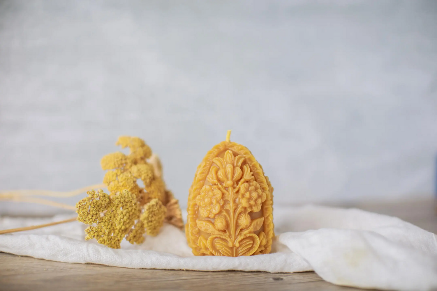 Pure Beeswax Heart Egg Candles