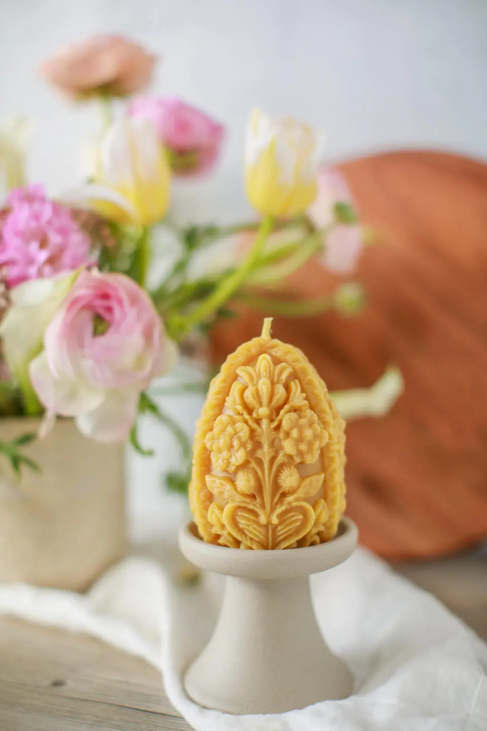 Pure Beeswax Heart Egg Candles (Case of 6) $10.80 MSRP $18.00