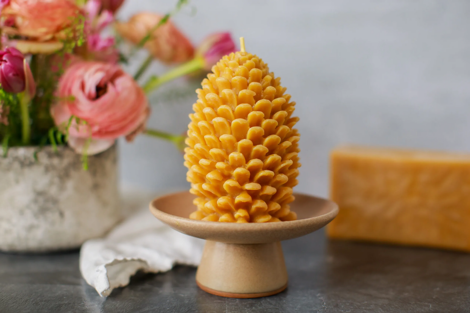 Pinecone Pure Beeswax Candles