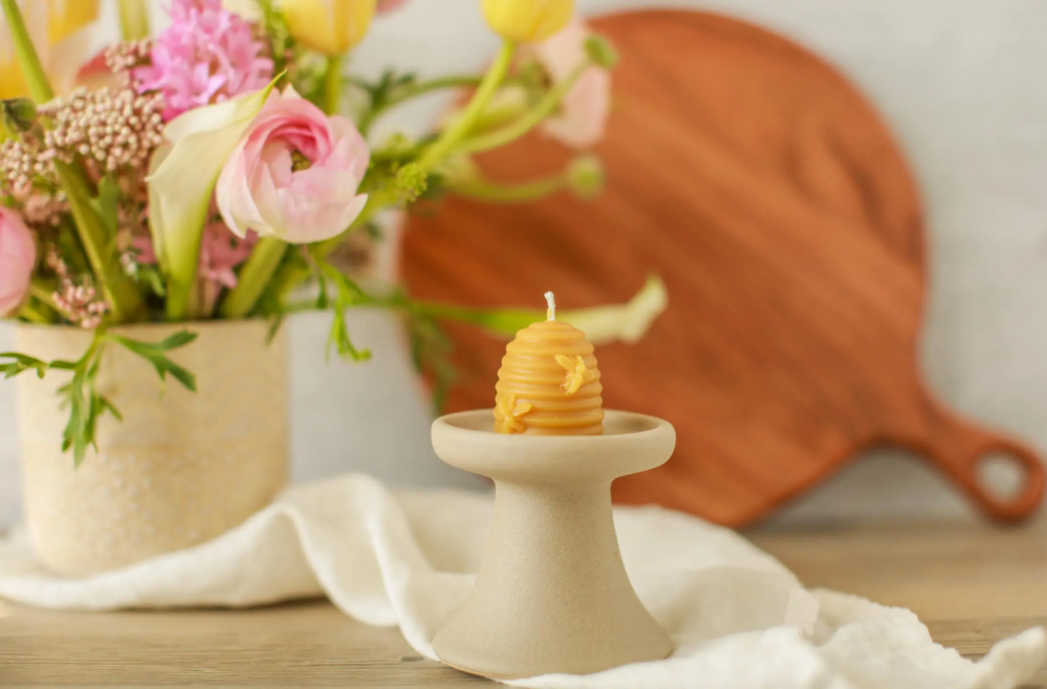 Pure Beeswax Mini Skep Candles