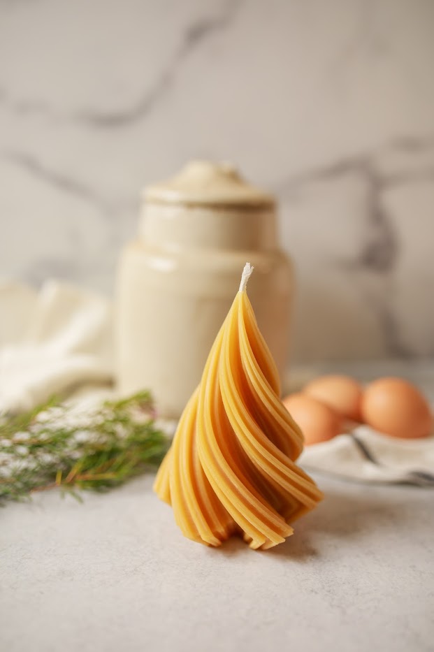 Pure Beeswax Spiral Tree