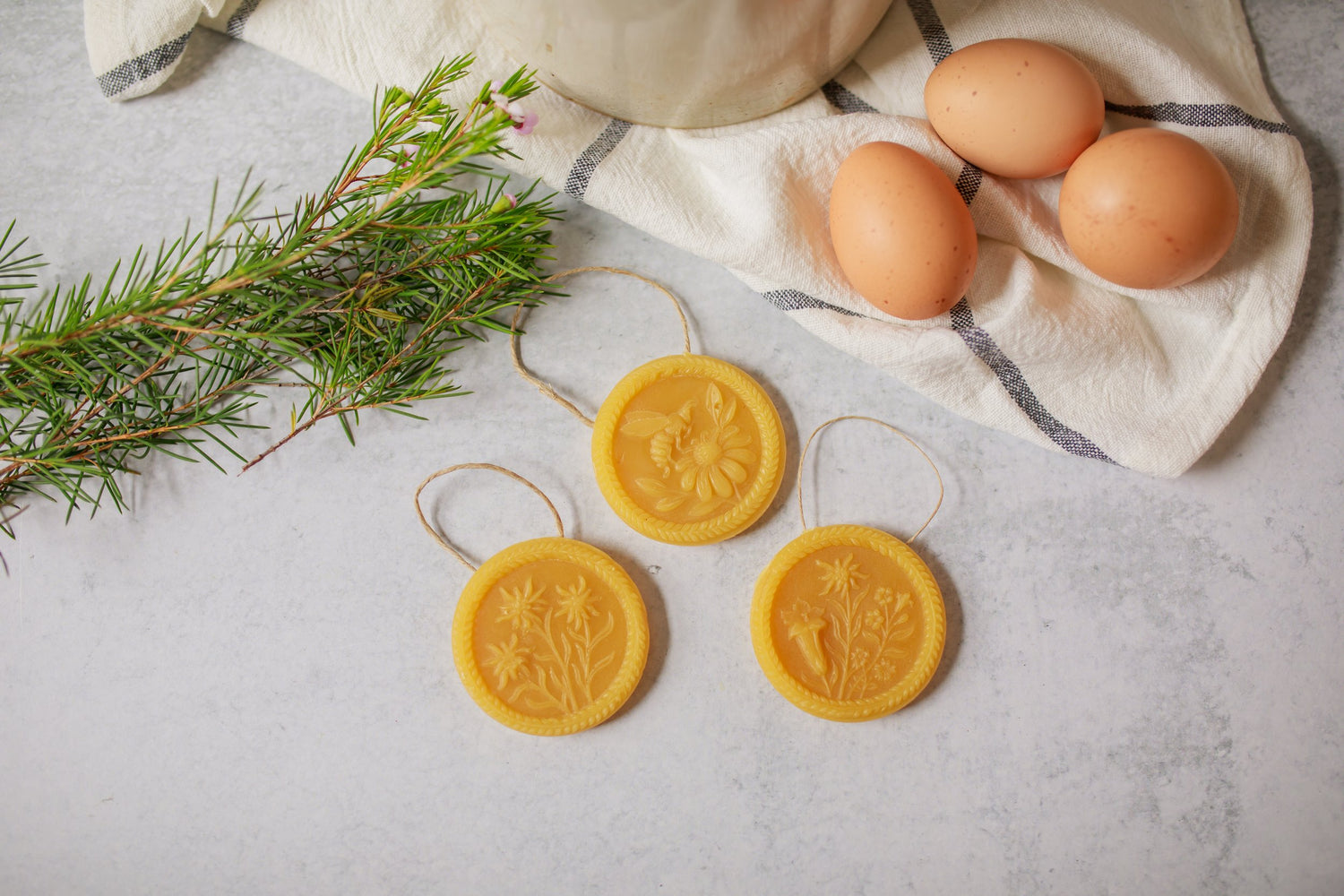 Wildflower Beeswax Ornaments