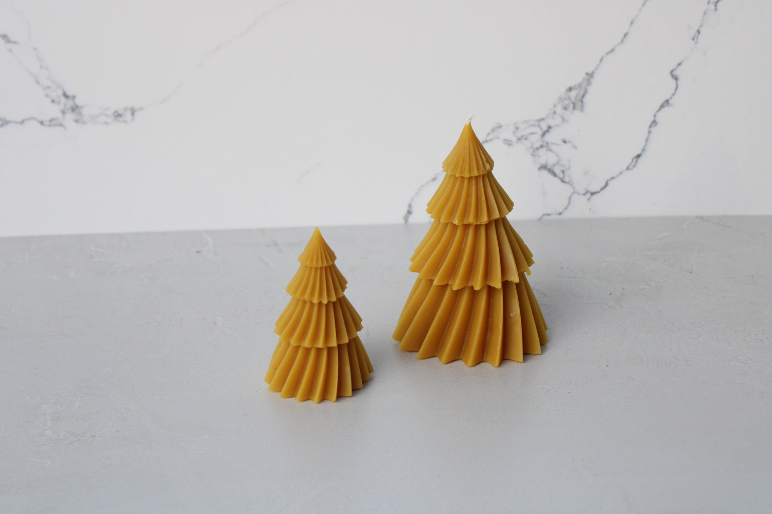 Pure Beeswax Swirled Tree Candles