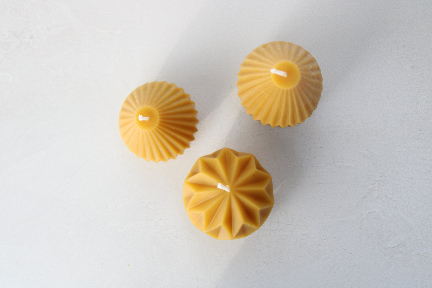 Geometric Sphere Pure Beeswax Candle