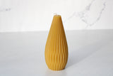 Ribbed Lantern Pillar Pure Beeswax Candle