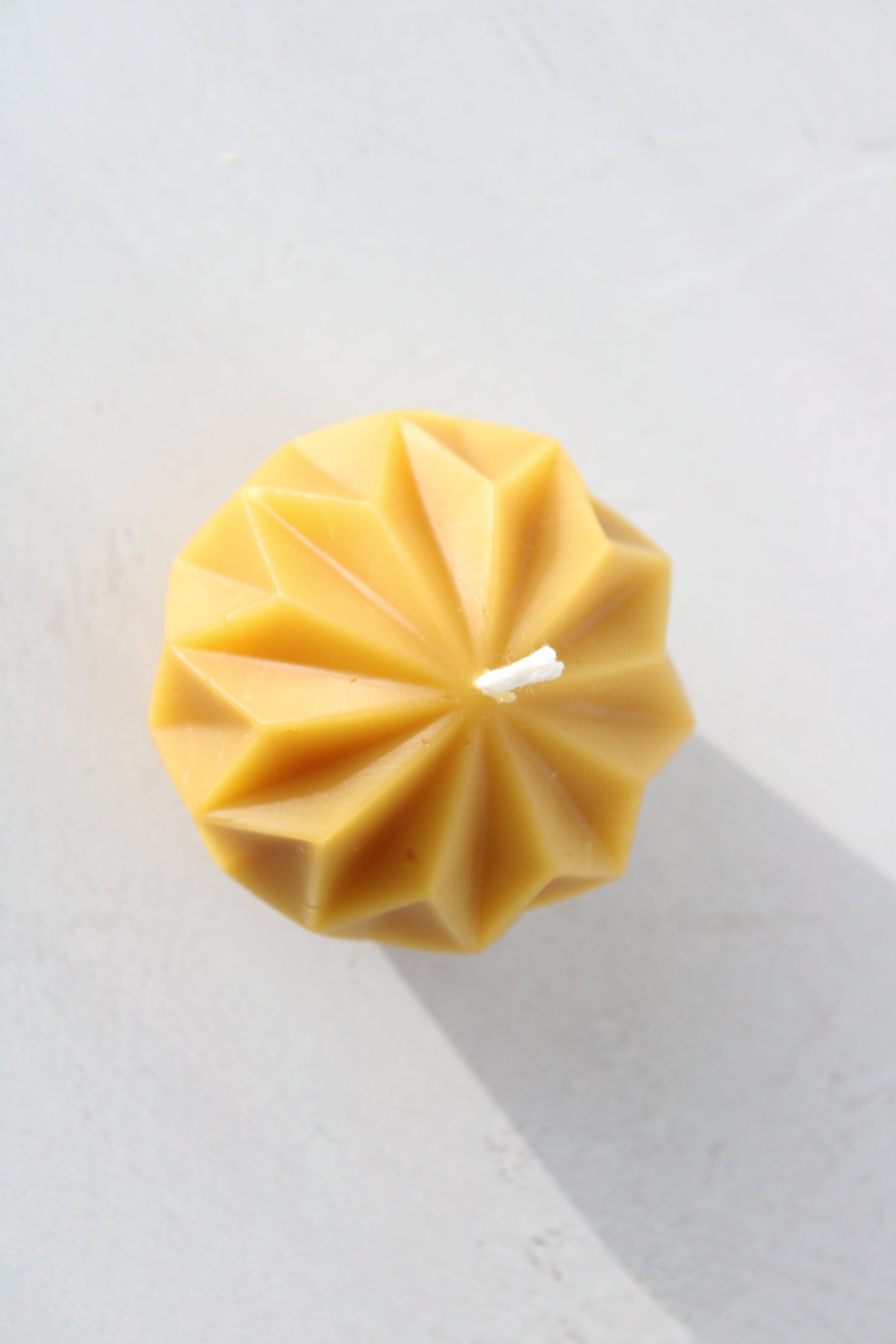 Geometric Sphere Pure Beeswax Candle