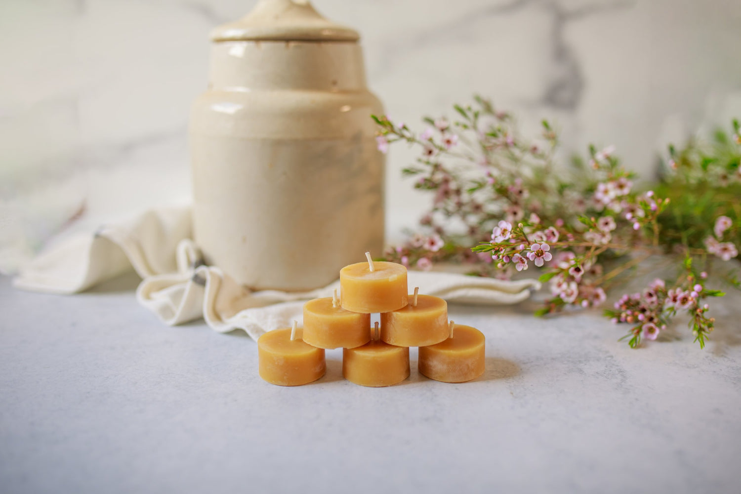 Pure Beeswax Tea Light Candles
