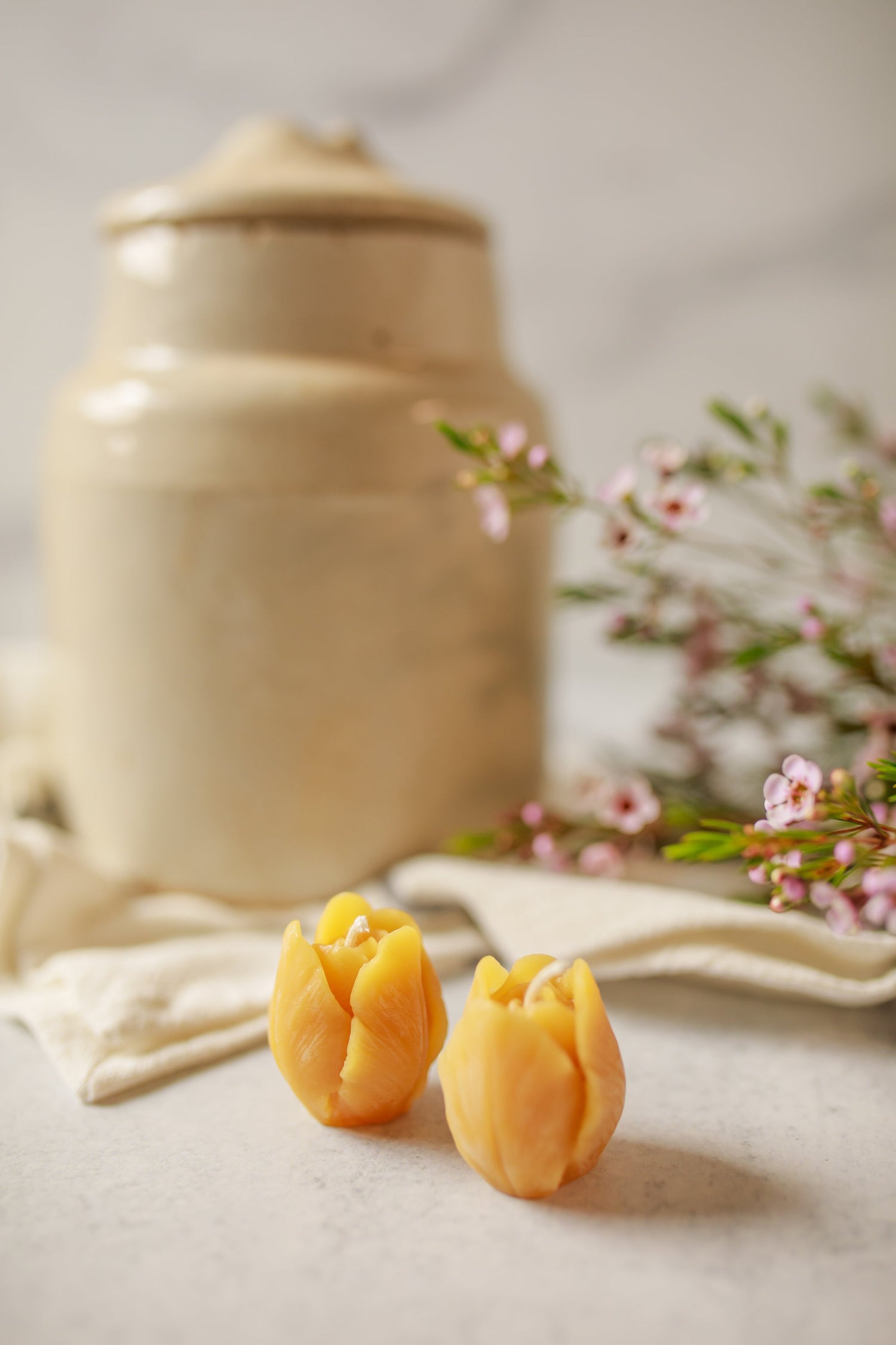 Pure Beeswax Tulip Candles