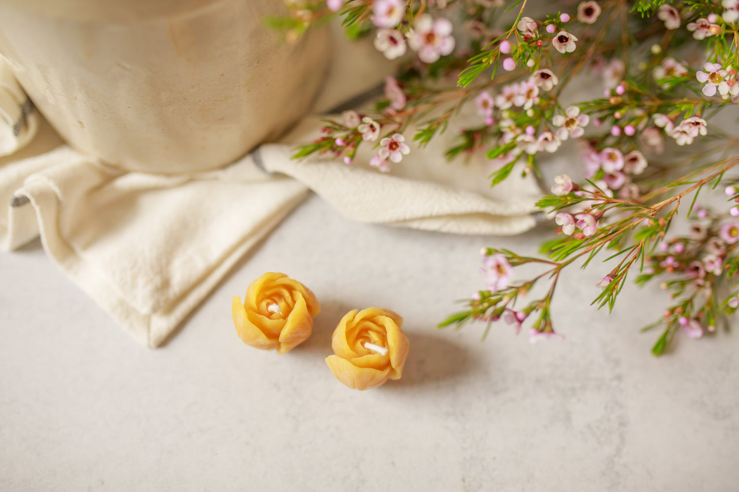 Pure Beeswax Tulip Candles