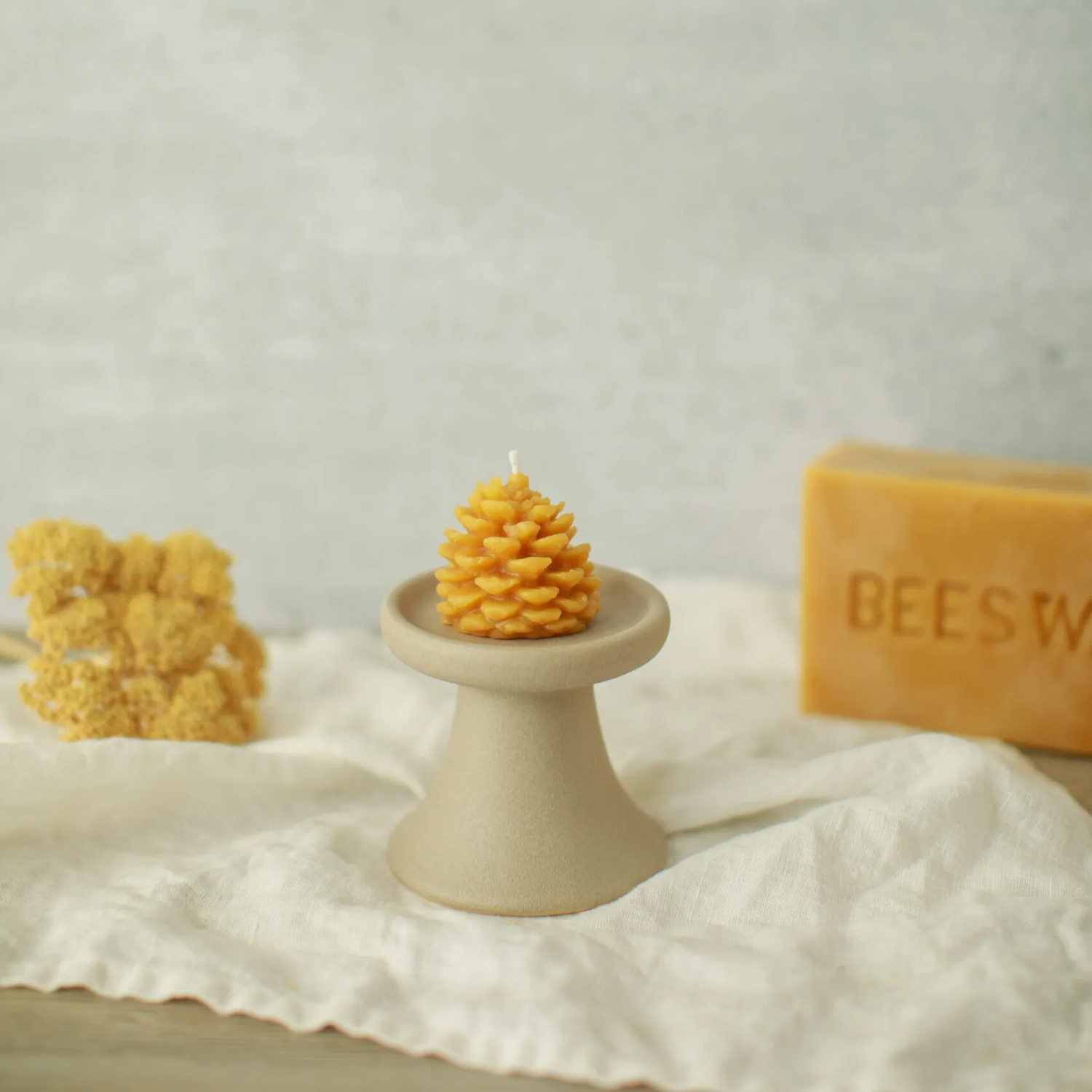 Pure Beeswax Small Pinecone Candles (Case of 6)