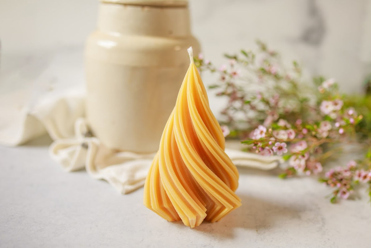 Pure Beeswax Spiral Tree – Apiana Blooms